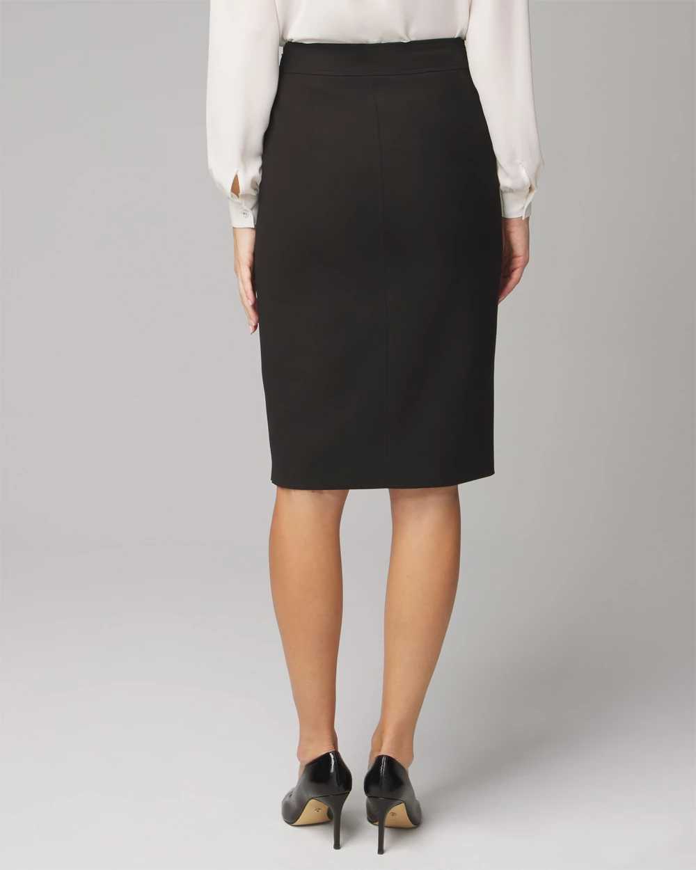 High waisted white hotsell stretch pencil skirt